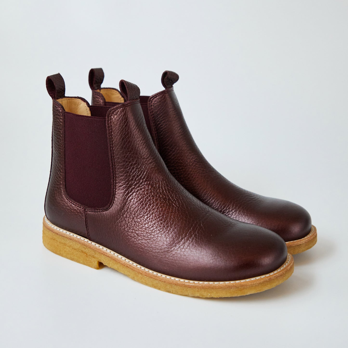 Angulus Classic Chelsea Boots - Bordeaux Shine