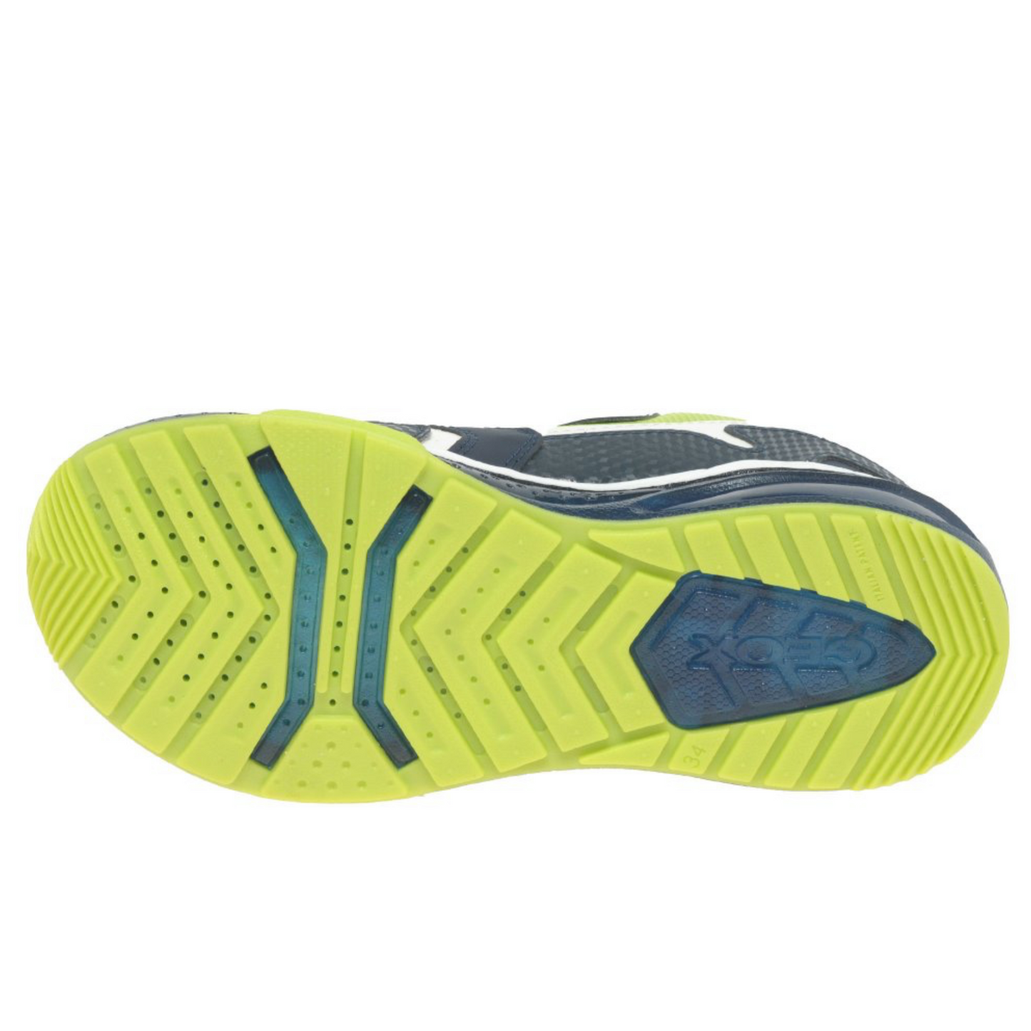 Geox J BAYONYC Navy/Lime Light up trainer