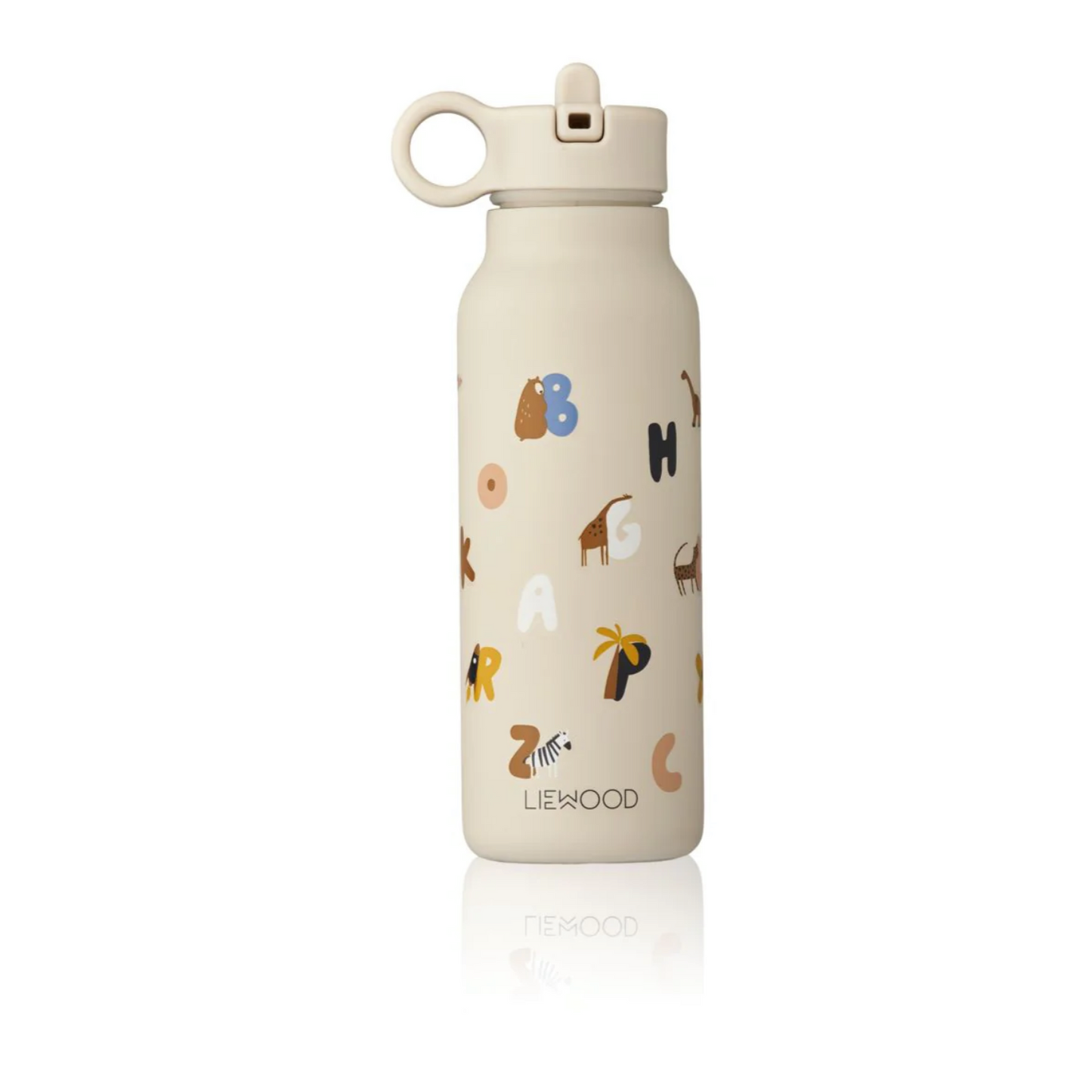 Liewood Falk Steel Water Bottle - Alphabet/ Sandy 350ML