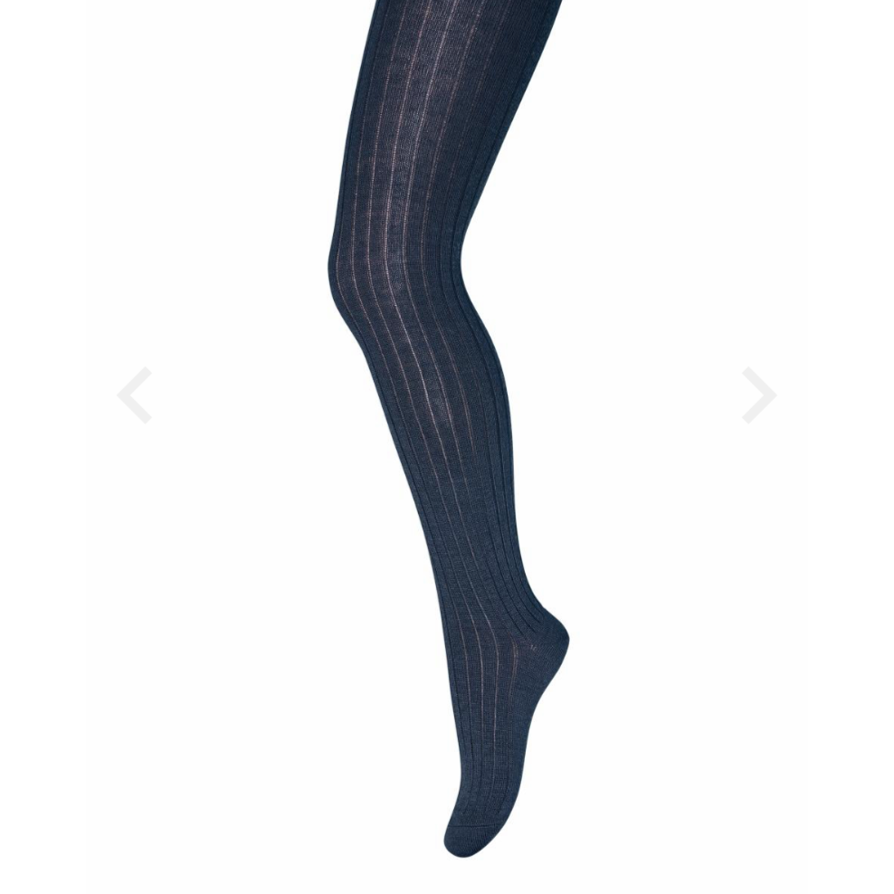 MP Denmark Wool Ribbed Tights Navy