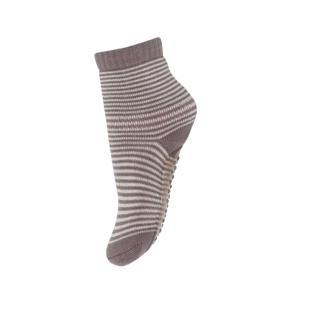 MP Denmark Vilde Stripy Socks - Anti Slip - Dark Purple Dove