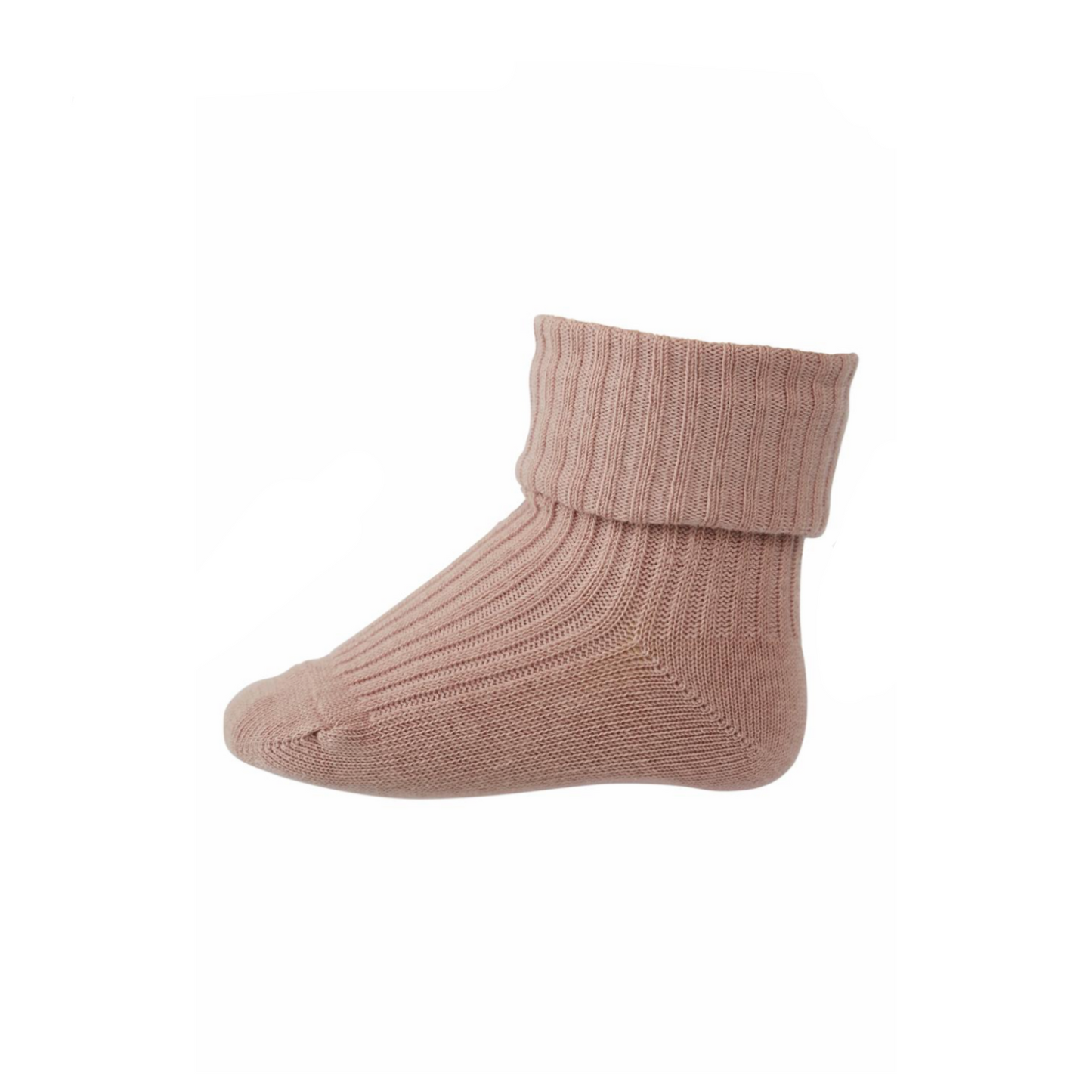 MP Denmark Wool Rib Baby Socks - Wood Rose