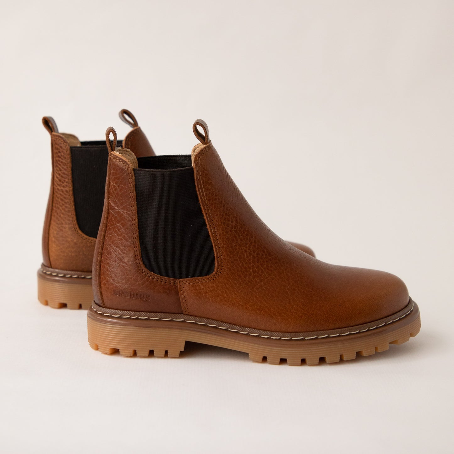 Angulus Classic Chelsea Boots Cognac