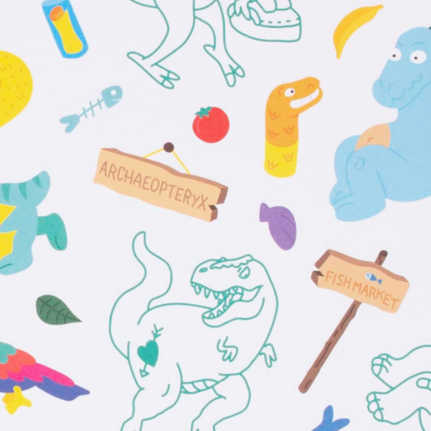 OMY Dino - Sticker Shape Notebook