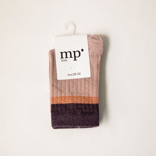 MP Denmark Norma Glitter Socks Rose Grey