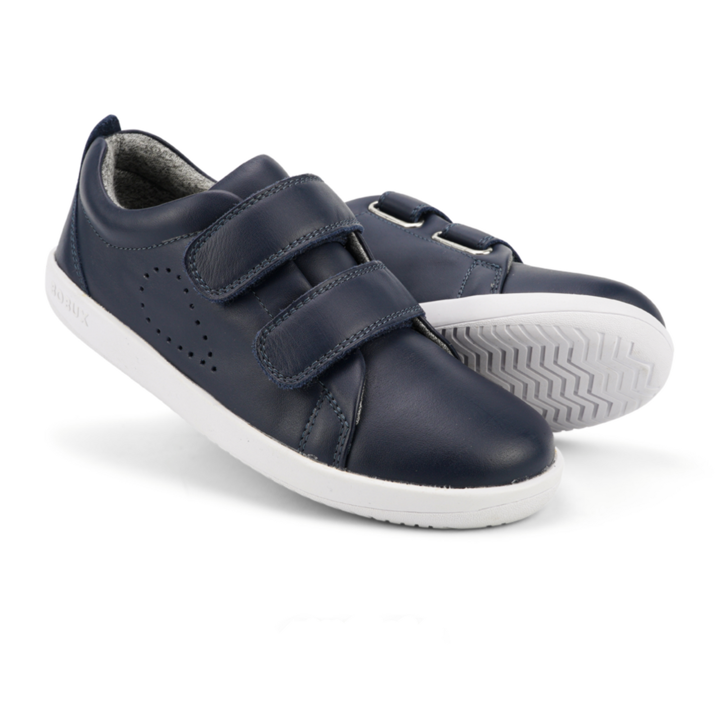 Bobux Grass Court Navy Leather Trainers