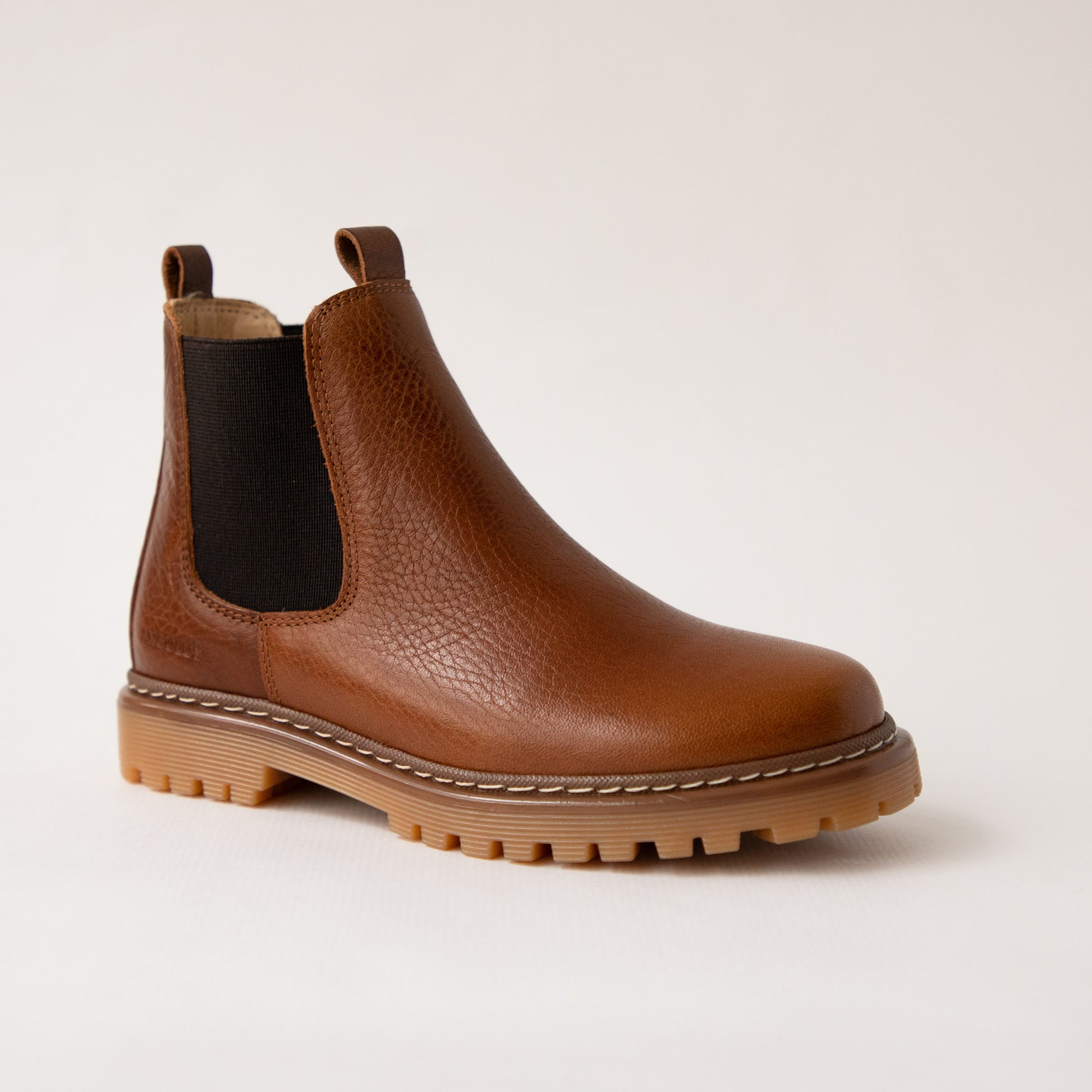 Angulus Classic Chelsea Boots Cognac