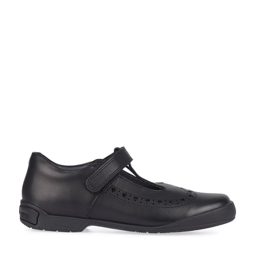 Start-Rite Leapfrog Black Leather School Shoes