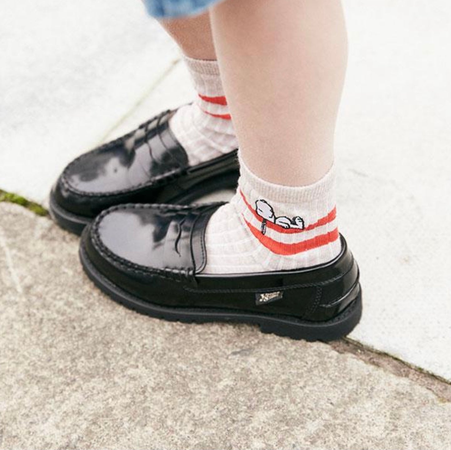 Young Soles Nikki Loafer Black High Shine Leather